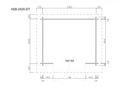 Gartenhuser H28-2420-DT