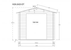 Gartenhuser H28-2420-DT