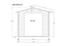 Gartenhuser H28-2420-DT