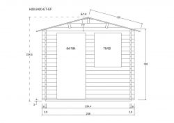 Gartenhuser H28-2420-ET-EF