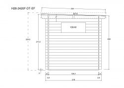 Gartenhuser H28-2420F-DT-EF