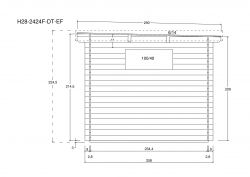 Gartenhuser H28-2420F-DT-EF