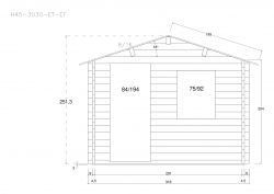 Gartenhuser H28-3020-ET-EF