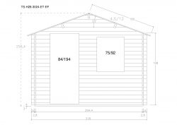 Gartenhuser H28-3020-ET-EF