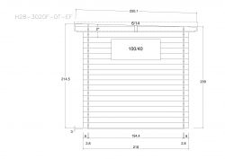 Gartenhuser H28-3020F-DT-EF