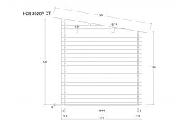 Gartenhuser H28-3020P-DT