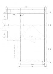 Wochenendhuser Gartenhuser H28-3046+300FS-DT-ET-EF