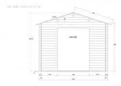 Wochenendhuser Gartenhuser H28-3046+300FS-DT-ET-EF