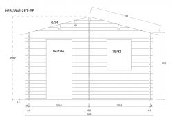 Gartenhuser H28-3842-2ET-EF