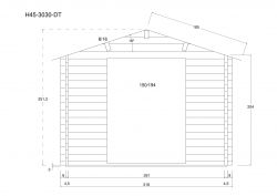 Gartenhuser H45-3030-DT