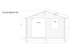 Gartenhuser TS-H33-3630-DT-EF