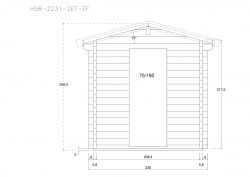 Gartensaunas H58-2231-2ET-FF