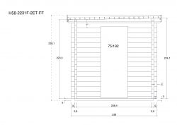 Gartensaunas H58-2231F-2ET-FF