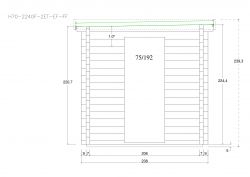 Gartensaunas H70-2240F-2ET-EF-F